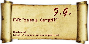 Füzessy Gergő névjegykártya