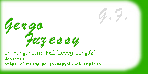 gergo fuzessy business card